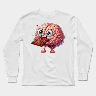 Brain Needs Chocolate Long Sleeve T-Shirt